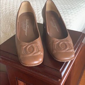 Salvatore Ferragamo caramel shoes